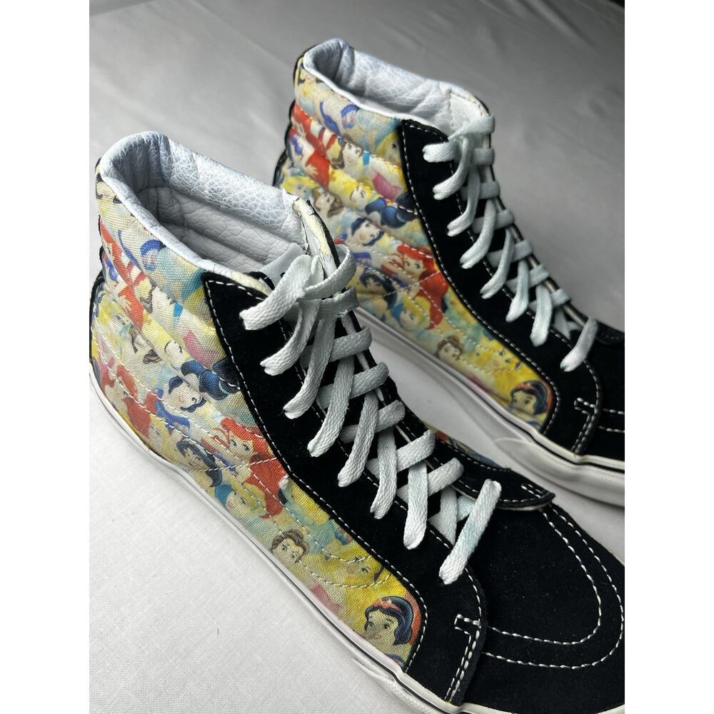 Vans Disney Unisex Hi-Top MultiColor Princess Skater Sneaker  Shoes Size Women 9 - Picture 2 of 5